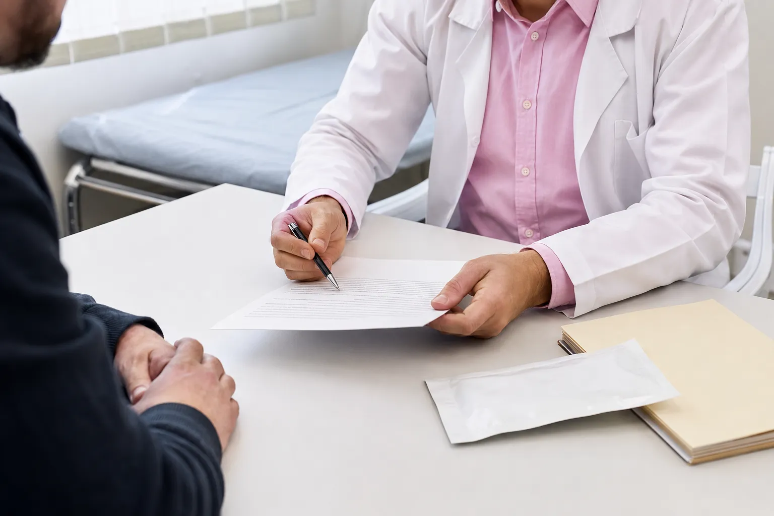Врач готовит нейтральный препарат и инструменты